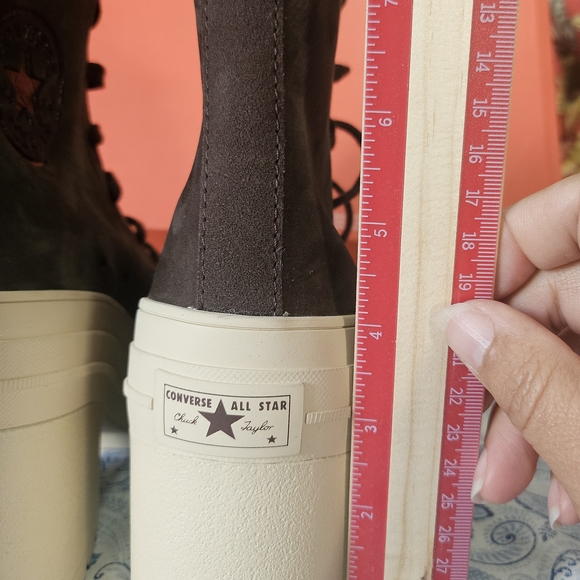 Converse Women's High-Top Platform Sneakers - Dark Brown and Cream - Picture 7 of 9